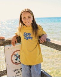 Skwosh - Easy Tiger Kids Slang Tee in Mustard