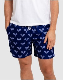 Sant And Abel - Men's Tennis Navy Swim Shorts