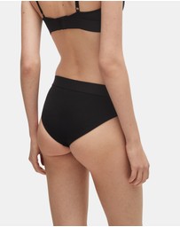 HUGO - Stretch-cotton regular-rise briefs with logo label