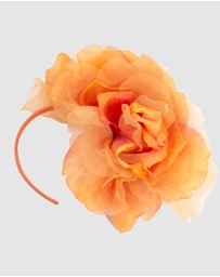 Fillies Collection - Large Orange Flower Fascinator Headband