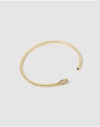 Izoa - Green Eye Embellished Snake Cuff