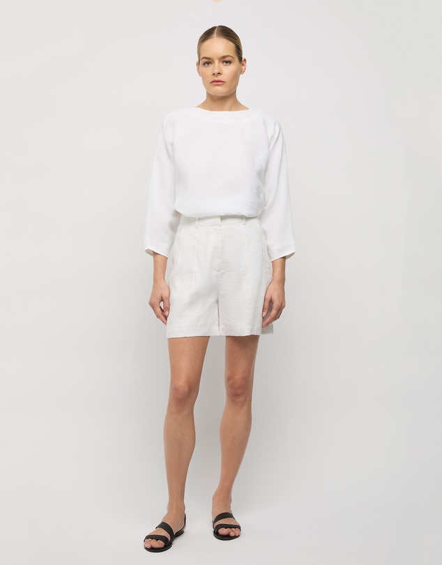 FRIEND of AUDREY - The Pinstitch Linen Shorts