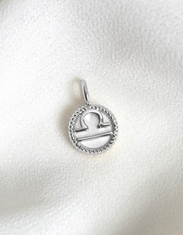 Wanderlust + Co - Libra Zodiac Mother of Pearl 925 Sterling Silver Pendant