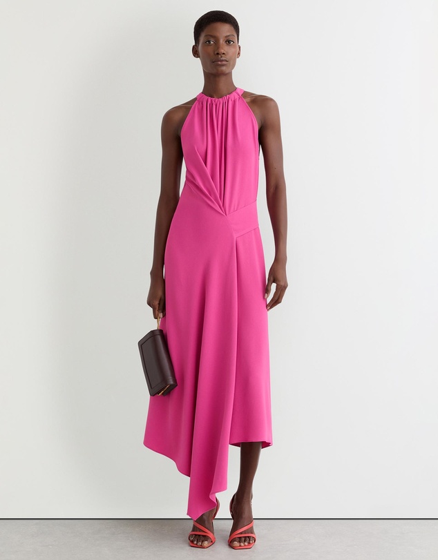 REISS - Maeve Gathered Neck Dress