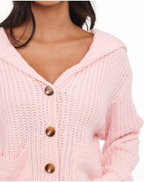 Petal & Pup - Amelia Oversize Collar Button Cardigan - Pink