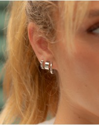 Mestige - Eterna Trio Hoops Set - Silver Plated
