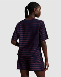 Polo Ralph Lauren - Club Terry Striped Cotton Tee & Boxer Short Pyjama Set