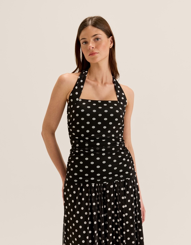 Review - Ava Spot Mesh Top