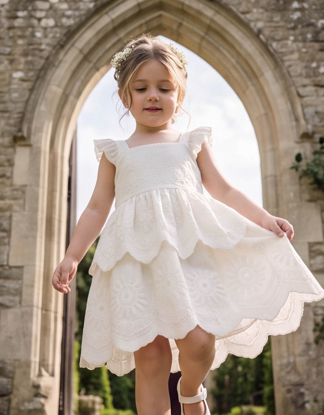 Bebe by Minihaha - Tiered Broidery Dress - Kids