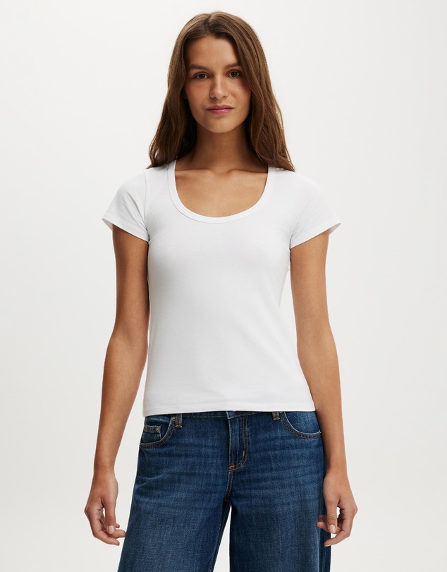 Cotton On - Everyday Smooth Scoop Neck Tee