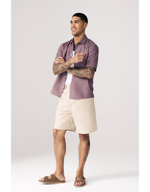 NEXT - Cotton Linen Blend Short Sleeve Shirt Standard Collar