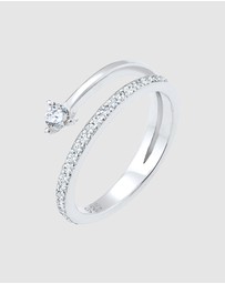 Elli Jewelry - Ring Zirconia Arrow 925 Sterling Silver