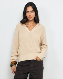 AERE - Lilo Cotton Wool Polo Knit
