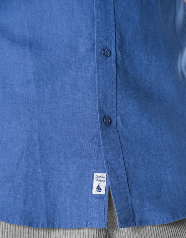 Coast Clothing - Indigo Short Sleeve Linen Shirt