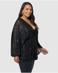 Pink Dusk by Curve Project - Rumors Sequin Top