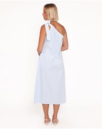 Petal & Pup - Brynlee One Shoulder Midi Dress - Blue