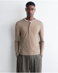 COS - Wool-Blend Henley Top