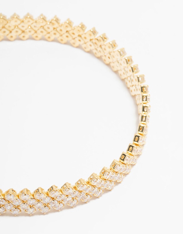 Lovisa - Gold Plated Cubic Zirconia Tennis Bracelet
