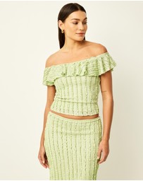 Dazie - Dainty Ruffle Off The Shoulder Top