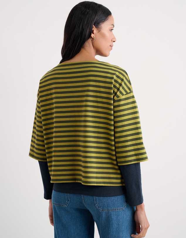 Seasalt - Seasalt Cornwall Green Buryan Boat Neck Top