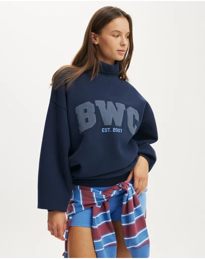 Cotton On Body Active - Plush Funnel Neck Sweatshirt