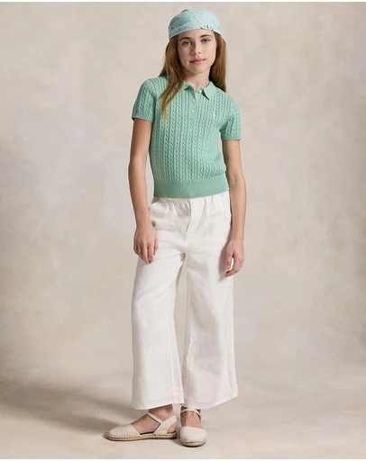 Polo Ralph Lauren - Mini-Cable Cotton Polo Sweater - Teens