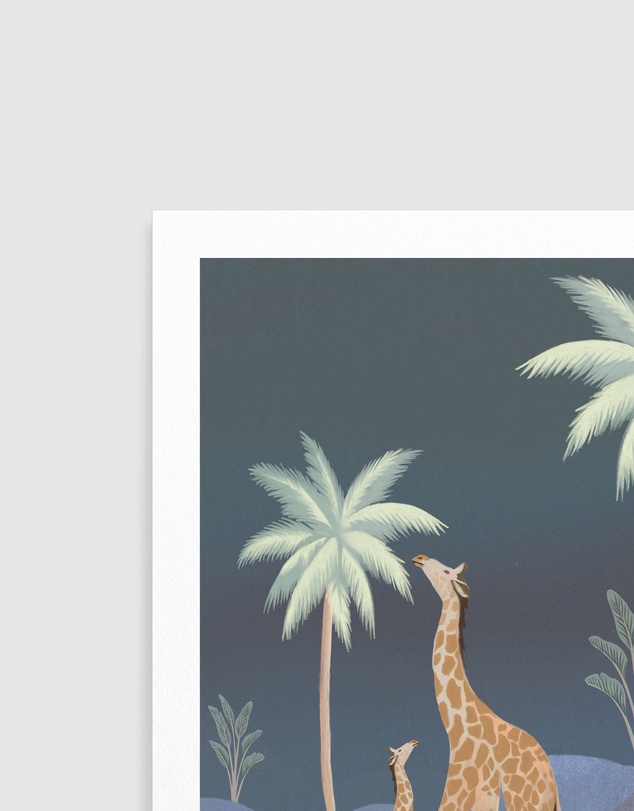 Olive et Oriel - Jungle Giraffes In Midnight