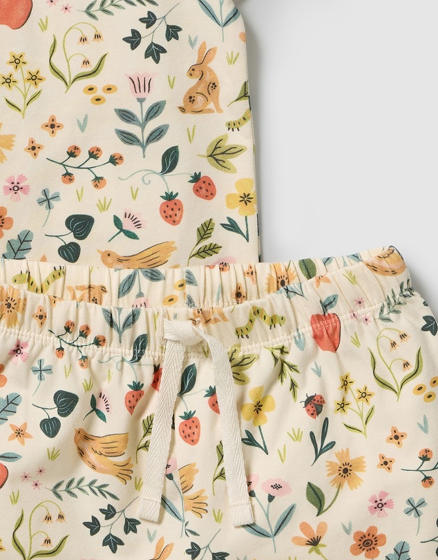 Wilson & Frenchy - Summer Garden Organic SS Pyjamas - Babies-Kids