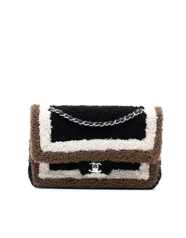 Pre-Loved by Azura Reborn - Pre-Loved Medium Classic Tricolor Shearling Double Flap