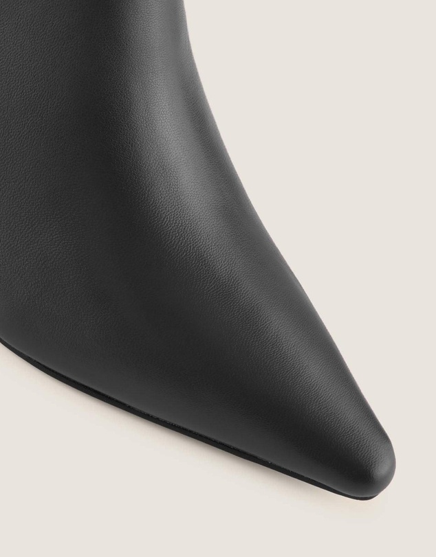 Shelly Shen - Fabba Heel Ankle Boots Black Leather