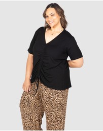 Love Your Wardrobe - Maya Ruched Front Tee