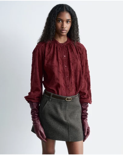 & Other Stories - Voluminous Floral-Applique Blouse