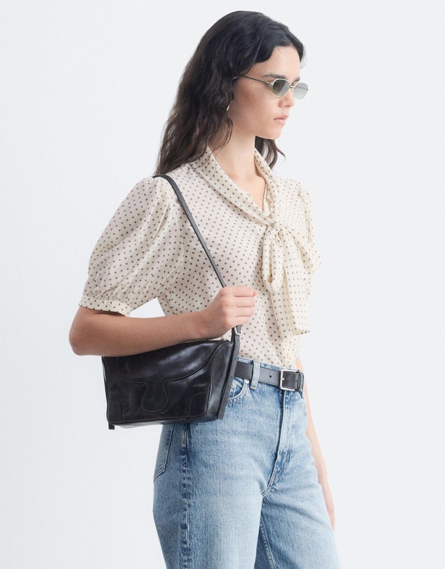 & Other Stories - Printed Tie-Neck Silk Blouse