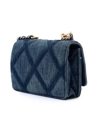 Pre-Loved by Azura Reborn - Pre-Loved Denim 19 Flap Wallet On Chain