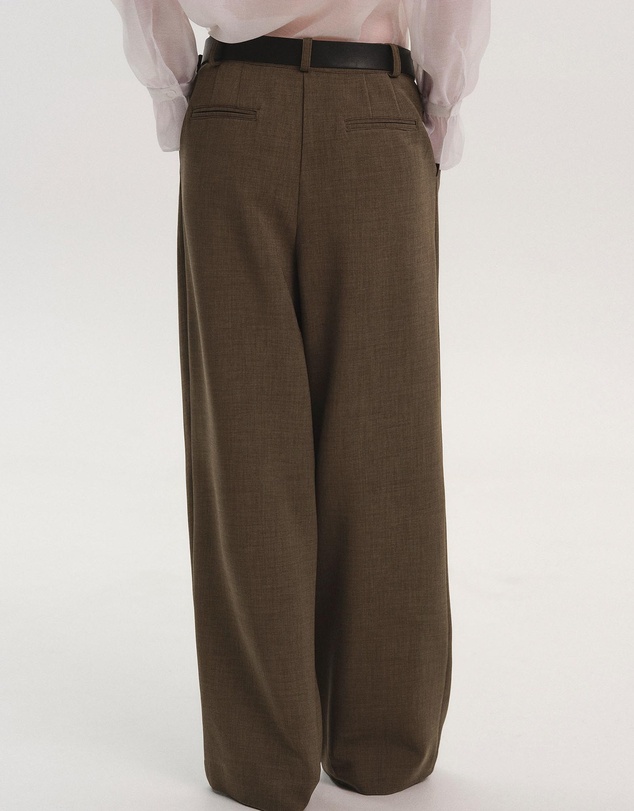 Source Unknown - Matteo Belted Tuck Trousers