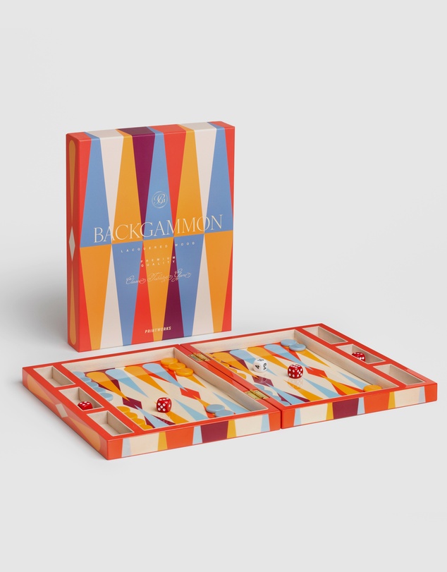 Printworks - Printworks Lacquered Backgammon-Red
