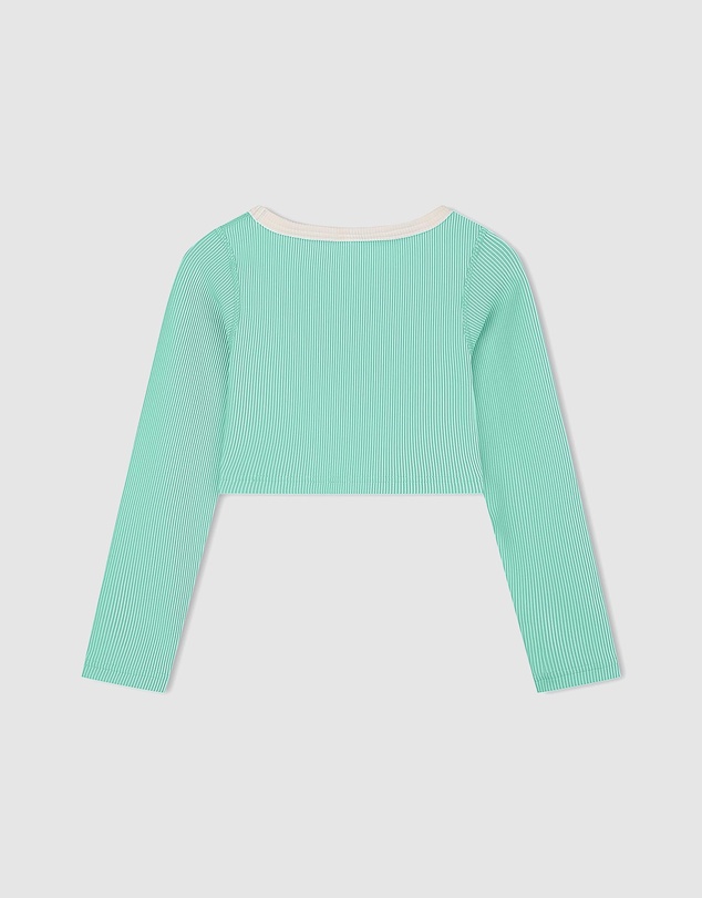 Zulu & Zephyr Mini - Mini Stripe Crop Rashie - Kids-Teens