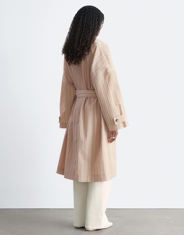 & Other Stories - Oversized Pinstripe Trench Coat