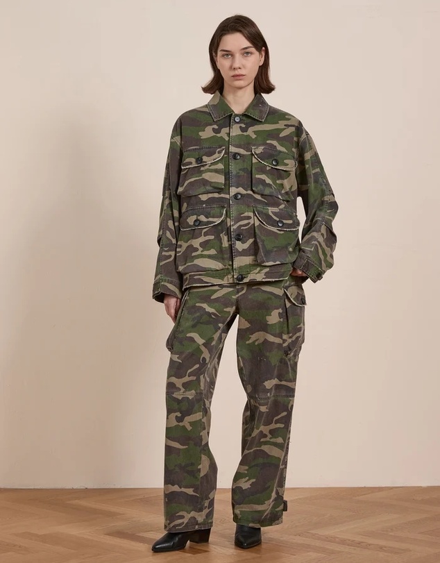 Found - Camouflage Twill Utility Cargo Jacket