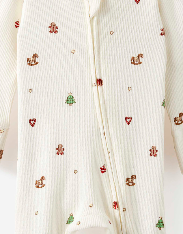 Cotton On Kids - Littlie Organic Long Sleeve Zip Romper