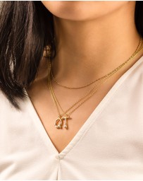 Wanderlust + Co - Alphabet Bubble Pendant Necklace - Letter T
