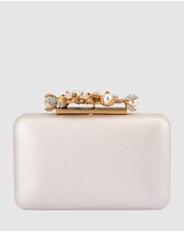 Olga Berg - Gabriel Pearl Embellished Clutch
