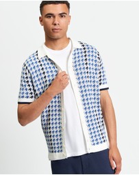 Ben Sherman - Houndstooth Button Through Polo