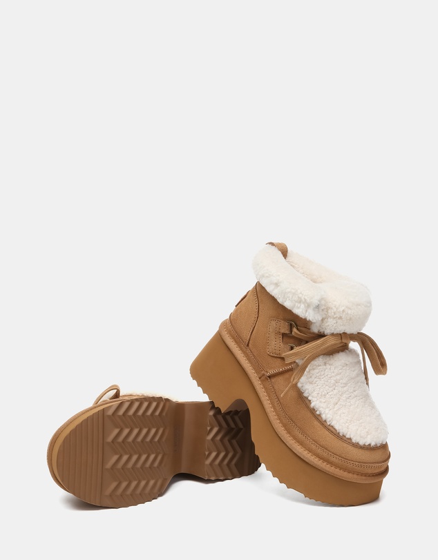EVERAU - Australian Shepherd Ugg Bumpy Cow Suede Upper Fashion Boots