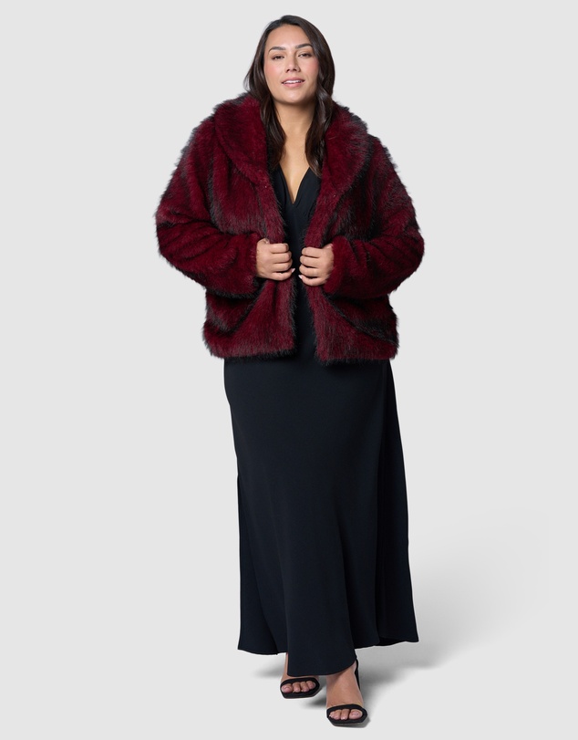 Pink Dusk by Curve Project - Hot Pursuit Fur Coat