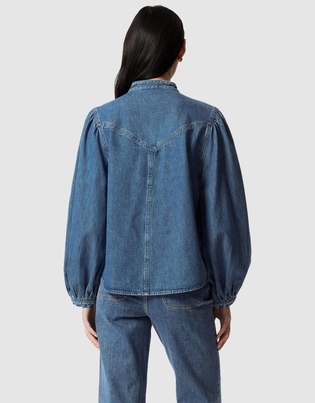 & Other Stories - Puff-Sleeve Denim Blouse