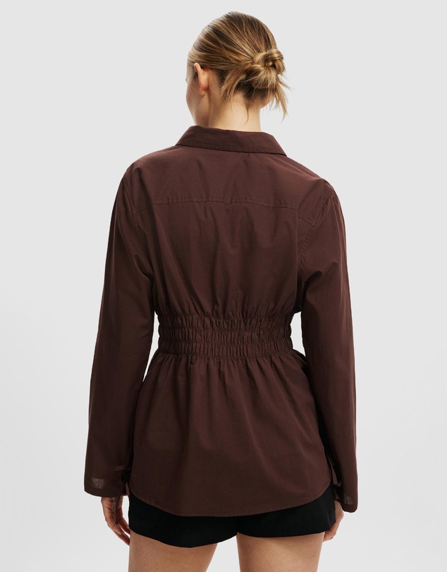 Cotton On - Gathered Long Sleeve Shirt