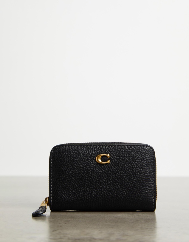 Coach - Polished Pebble Leather Essential Small Zip Around Card Case