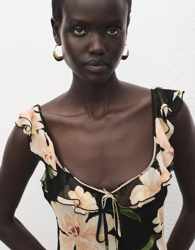 M.N.G - Floral-Print Dress With Ruffle Detail
