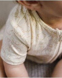 Kynd Baby - Day Or Night Onesie Short Sleeve in Rabbit